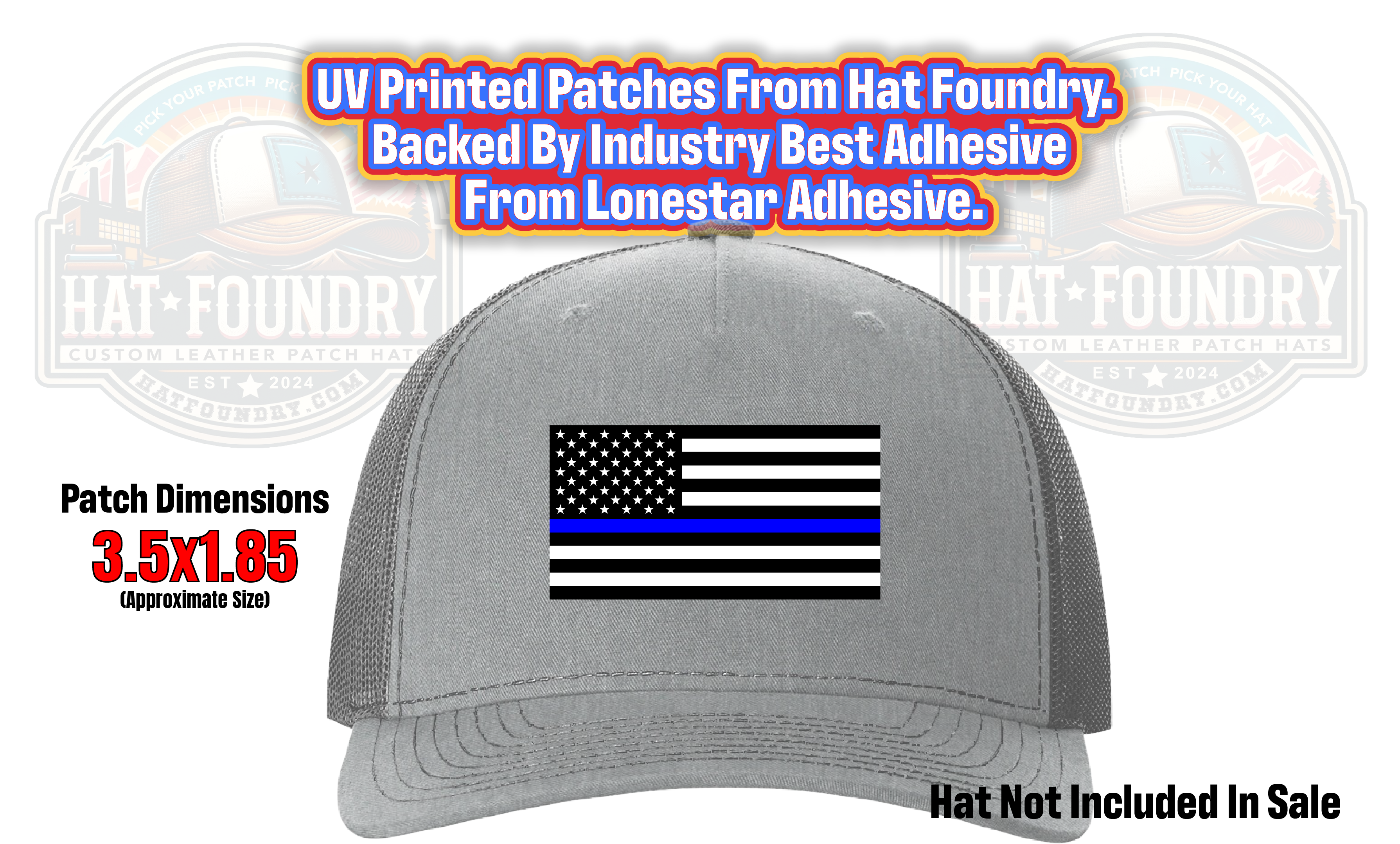 Thin Blue Line UV Hat Patch
