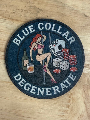 Blue Collar Degenerate UV Printed Patch