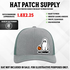 Boo Ghost UV Halloween Hat Patch - Hat Foundry Mercantile