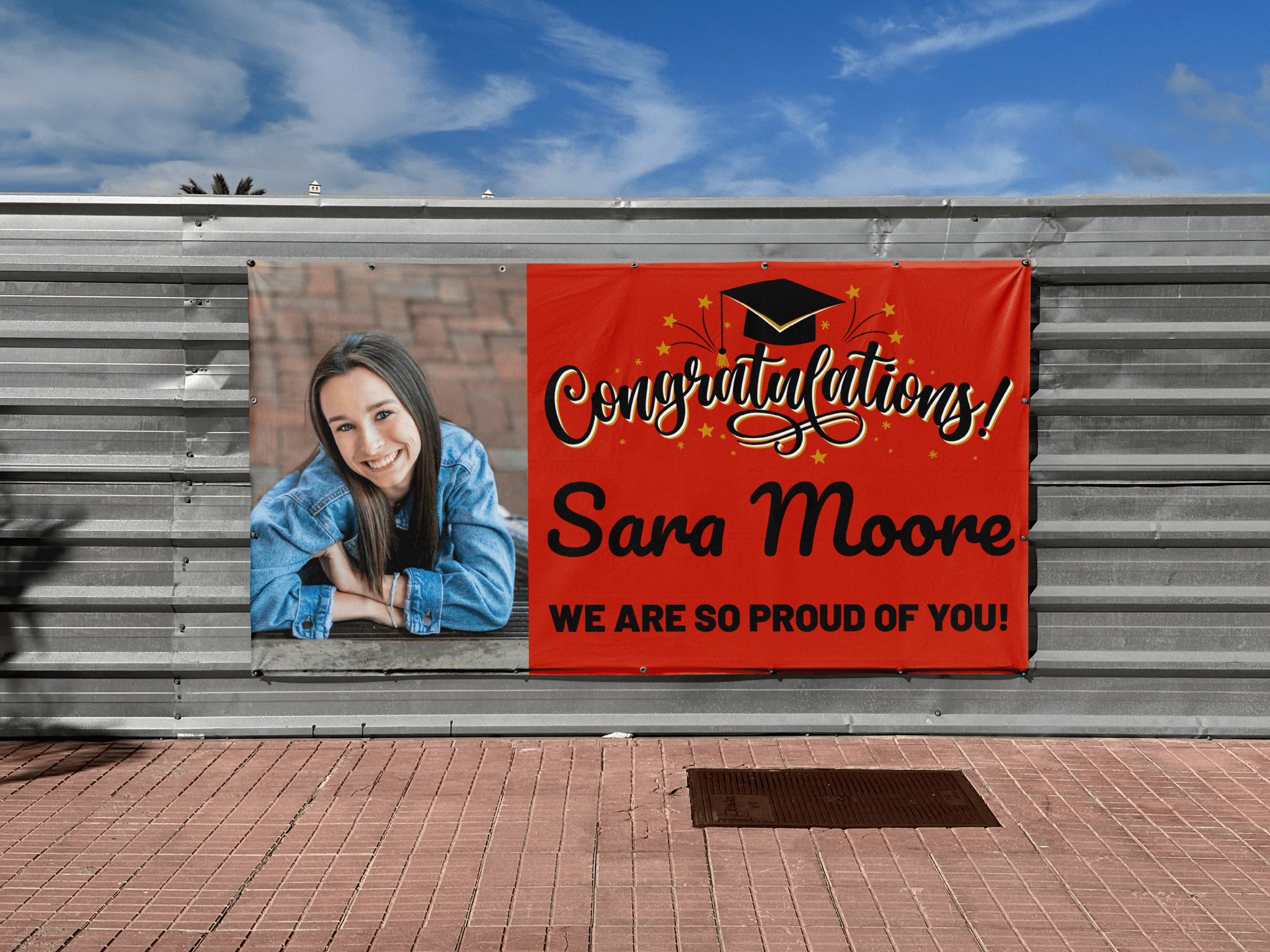 Custom High School Senior Graduation Banner – 4x2 Vinyl, Built to Last - Hat Foundry