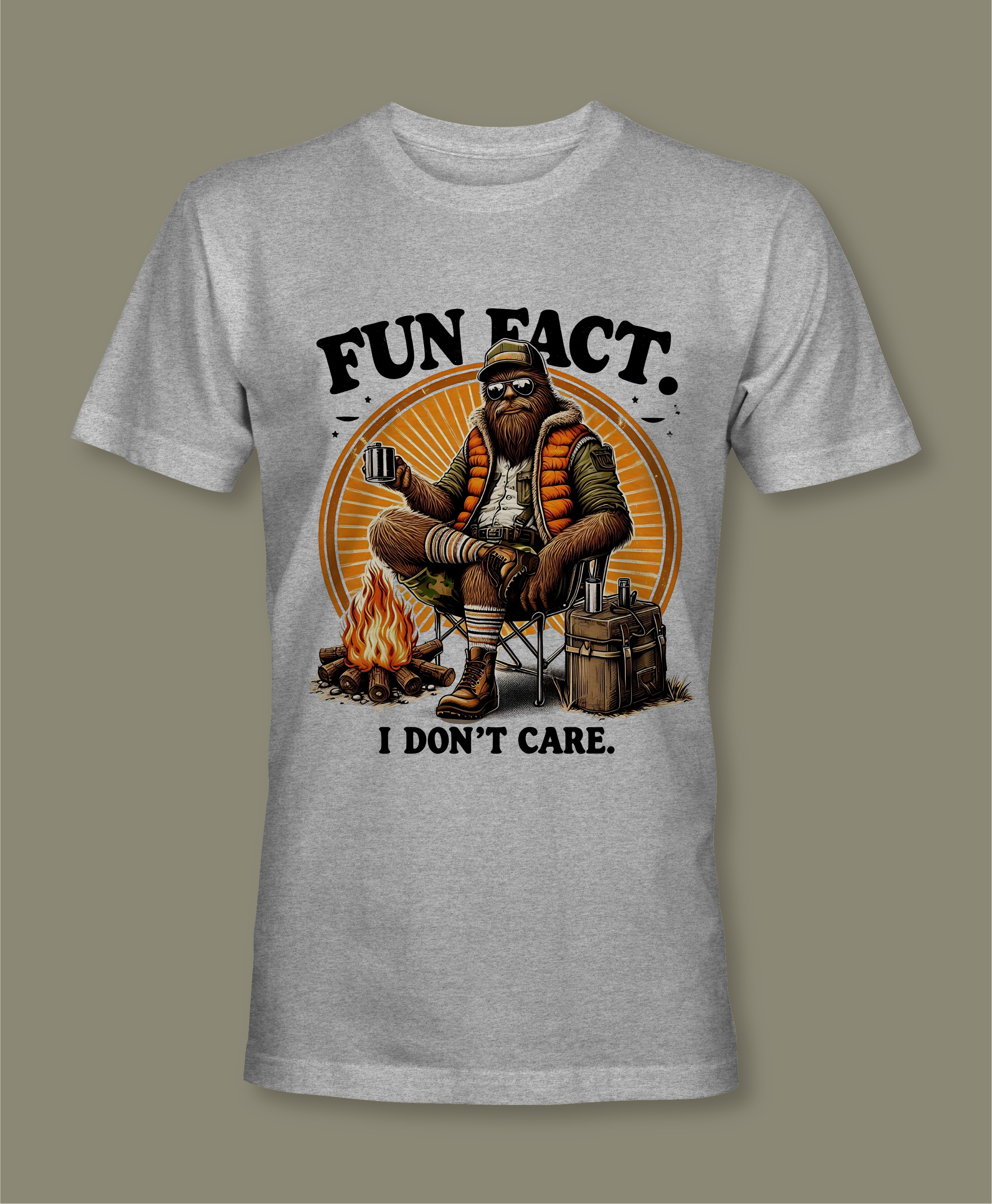 Fun Fact I Don't Care Sasquatch Shirt