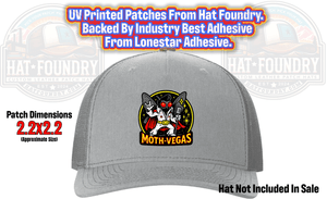 Moth - Vegas Mothman and Elvis Mashup UV Printed Patch - Hat Foundry Mercantile
