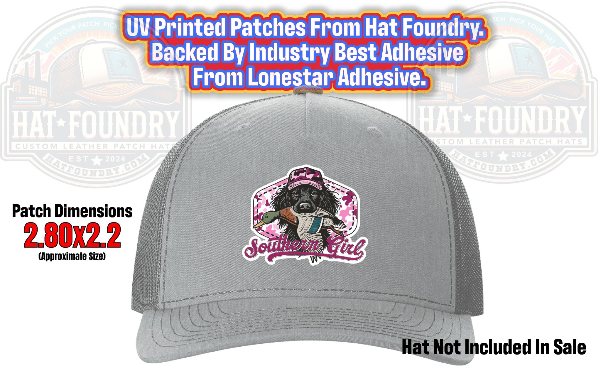 Southern Girl UV Printed Hat Patch - Hat Foundry Mercantile