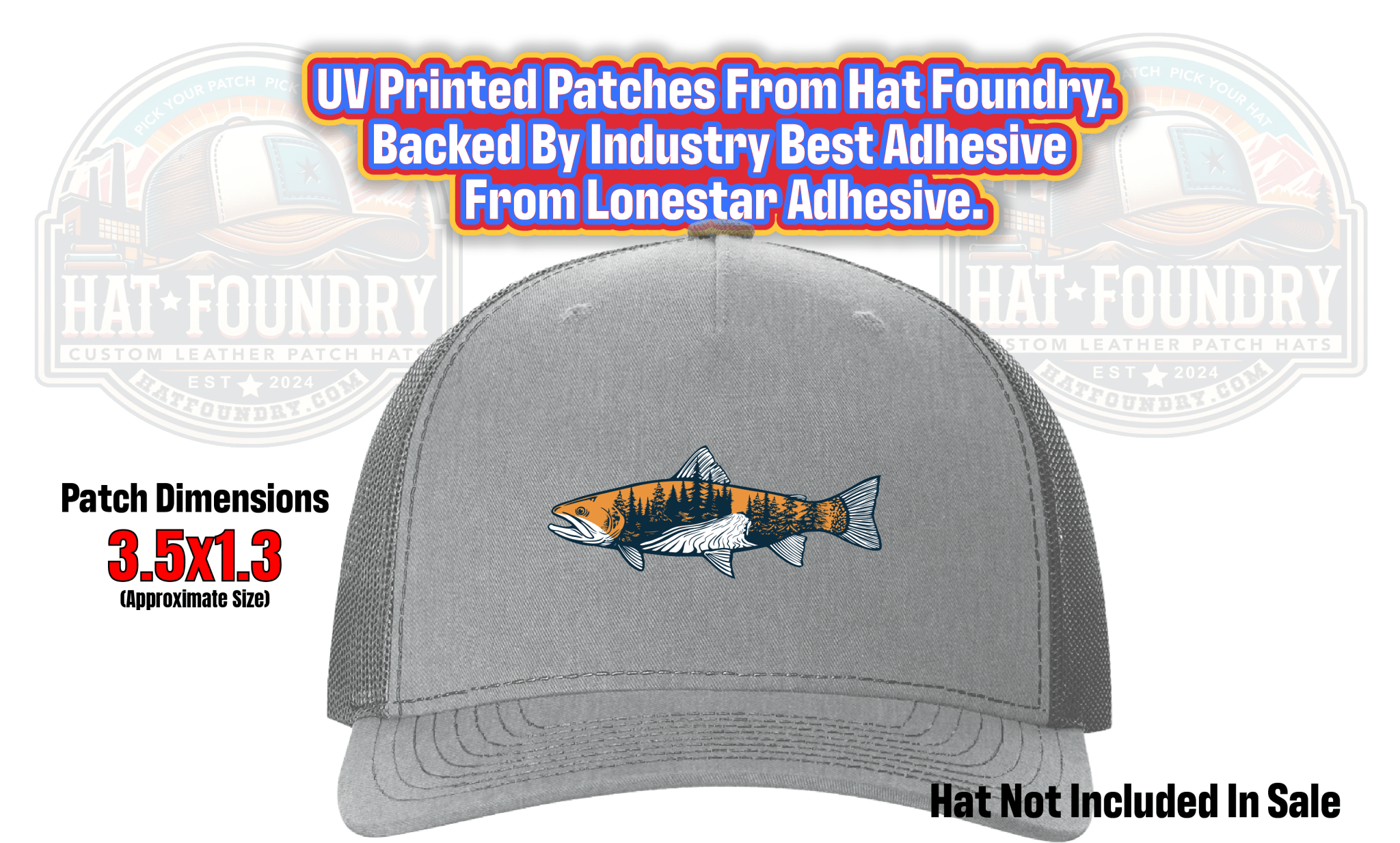 Troutscape - UV Printed Patch - Hat Foundry Mercantile