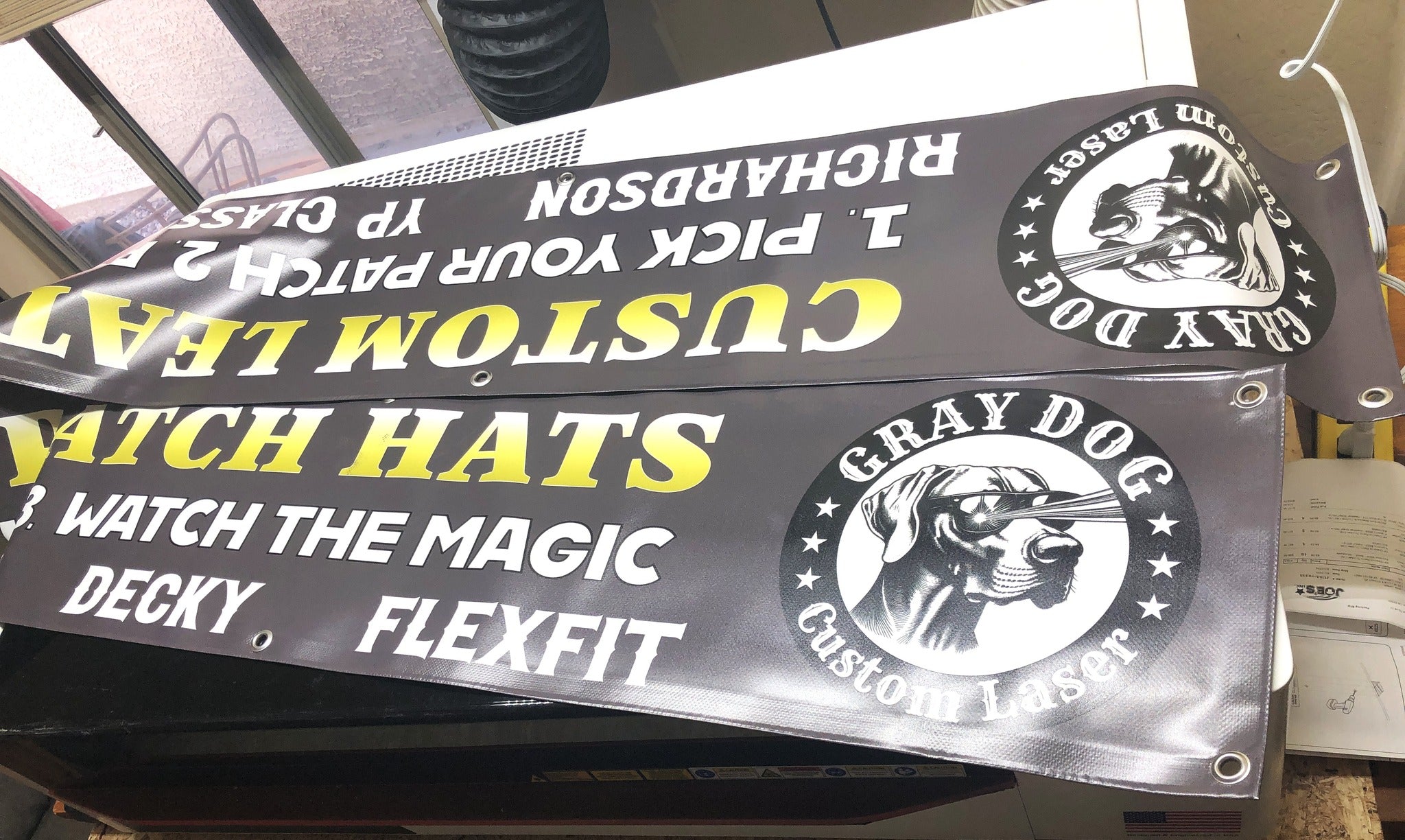 Vendor Tent Banner | Hat Bar Tent Banner - Hat Foundry Mercantile