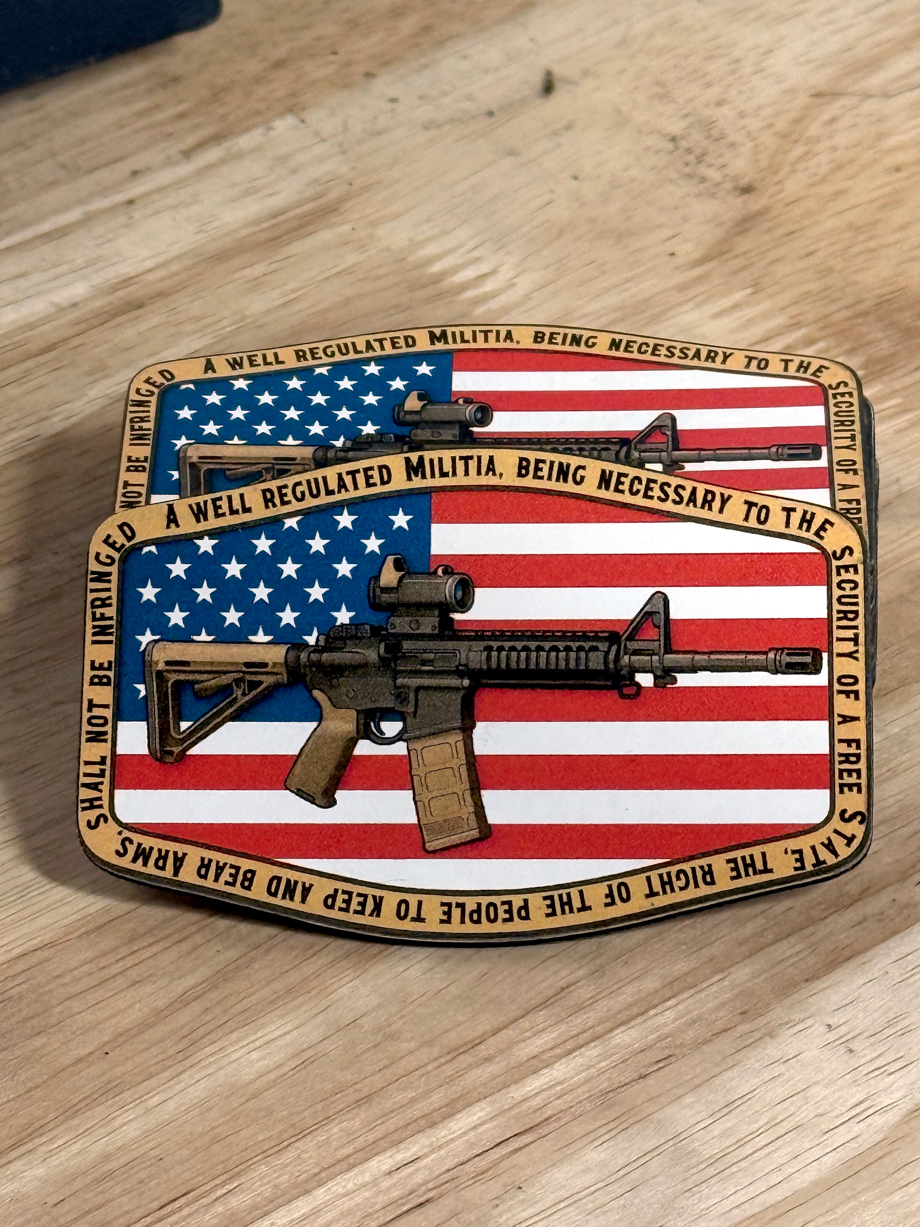 AR15 Second Amendment Full Color UV Printed Patch