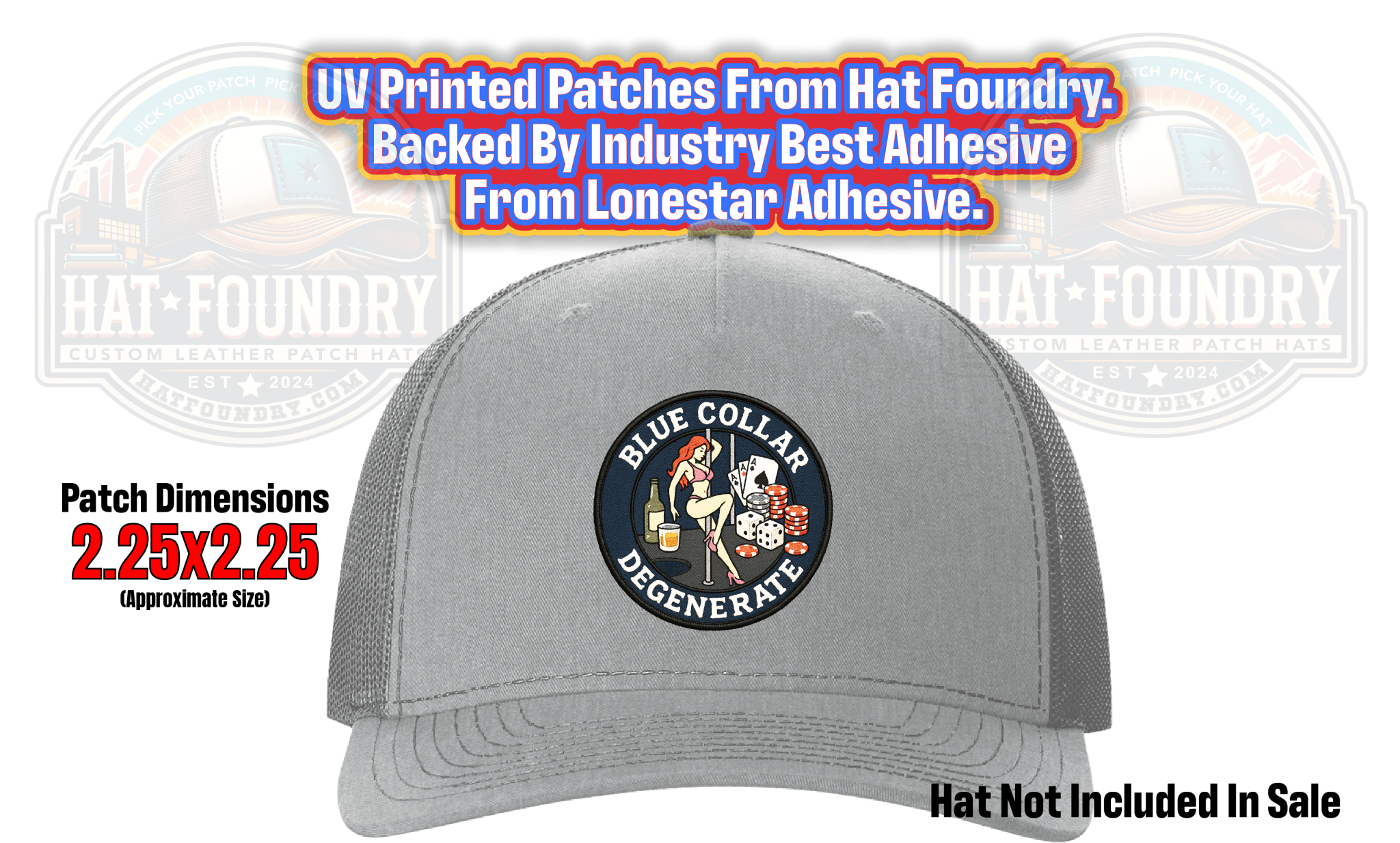Blue Collar Degenerate UV Printed Patch - Hat Foundry Mercantile