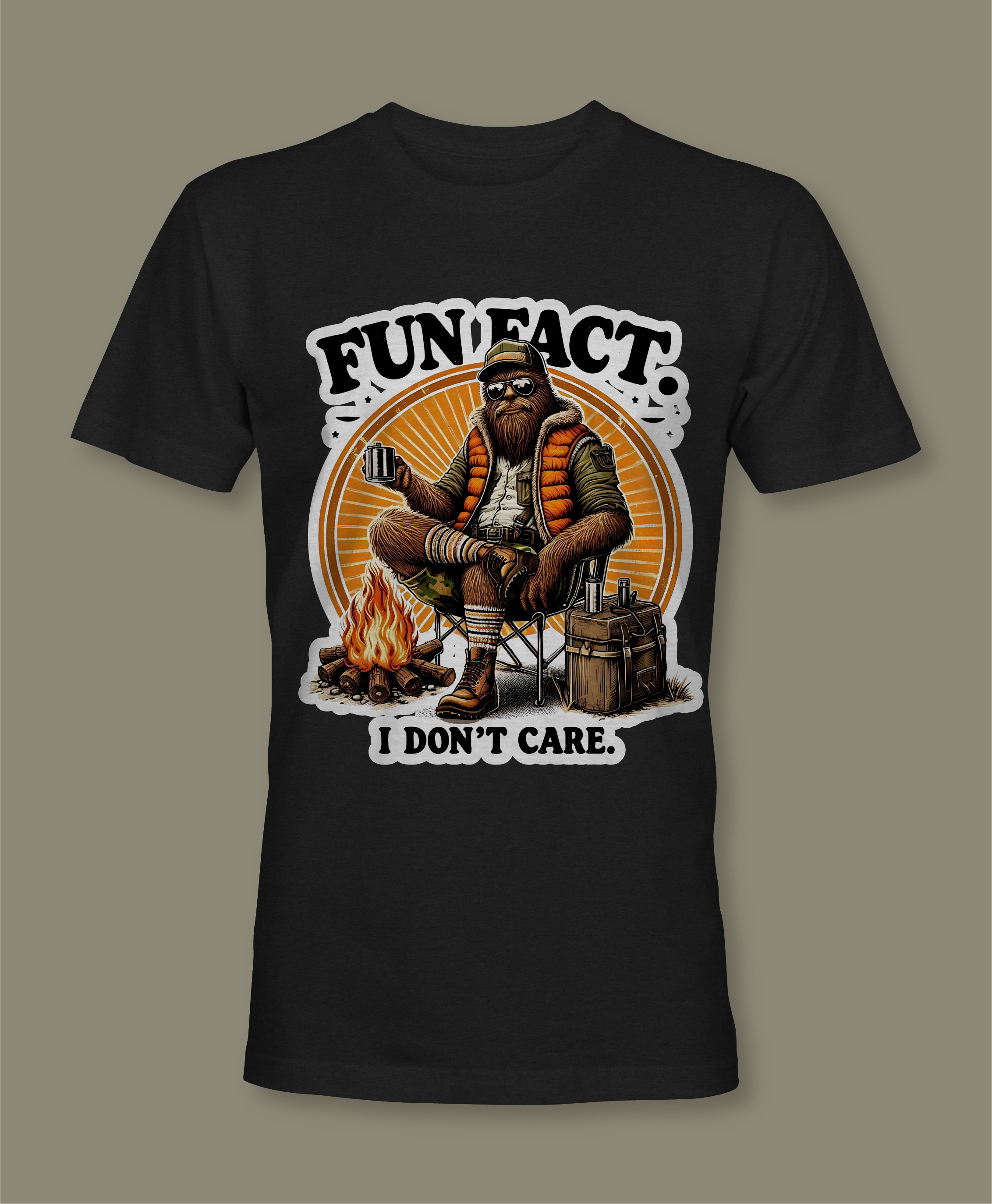 Fun Fact I Don't Care Sasquatch Shirt