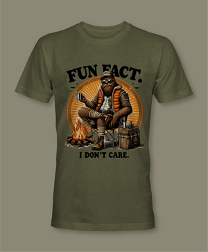 Fun Fact I Don't Care Sasquatch Shirt - Hat Foundry