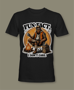 Fun Fact I Don't Care Sasquatch Shirt - Hat Foundry