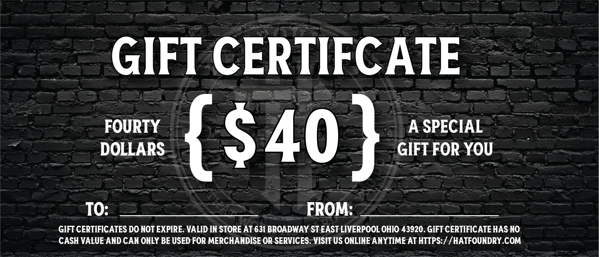 Hat Foundry Custom Gift Card - Hat Foundry Mercantile