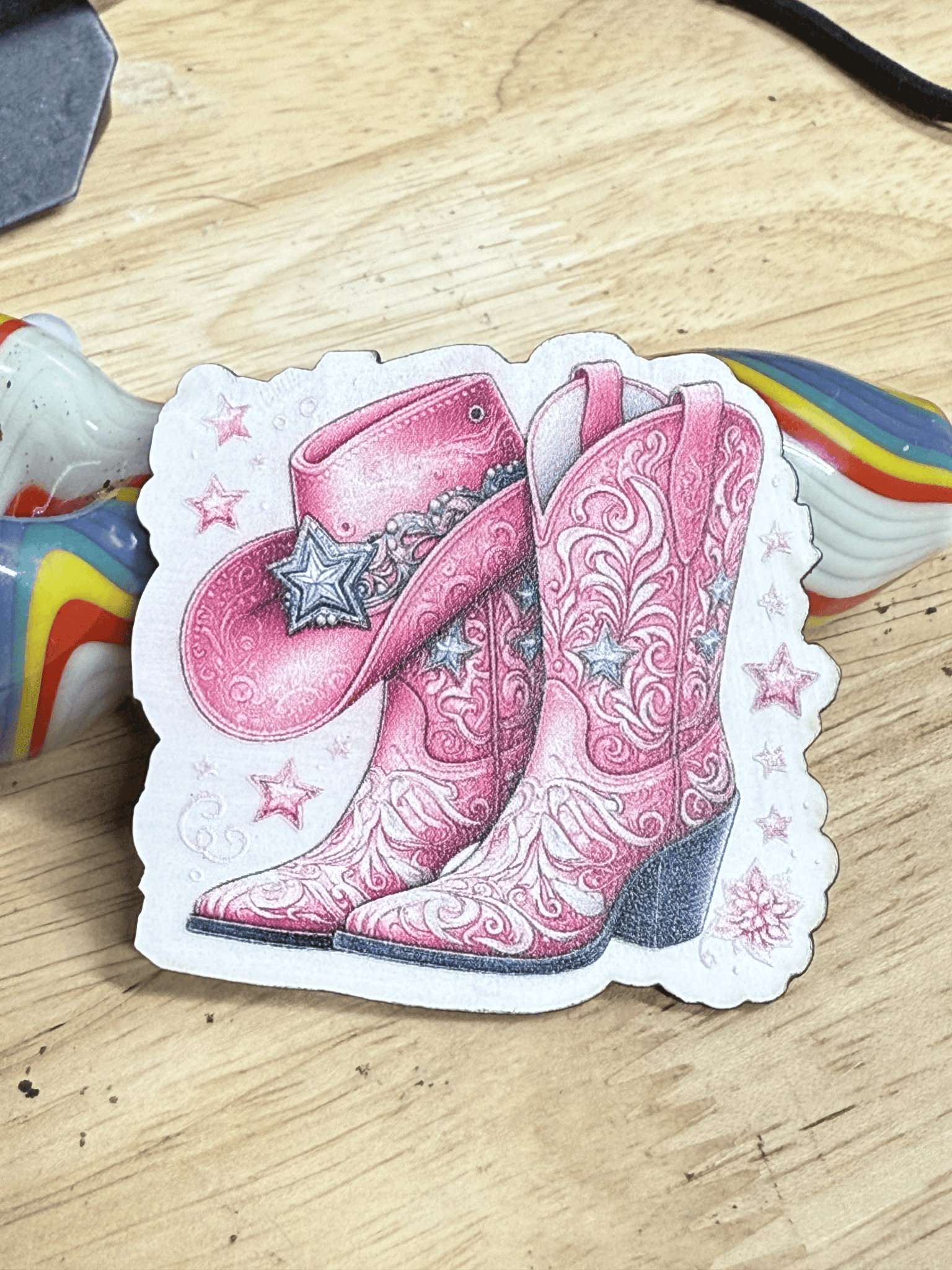 Pink Cowgirl Boots & Hat UV Patch - Hat Foundry Mercantile