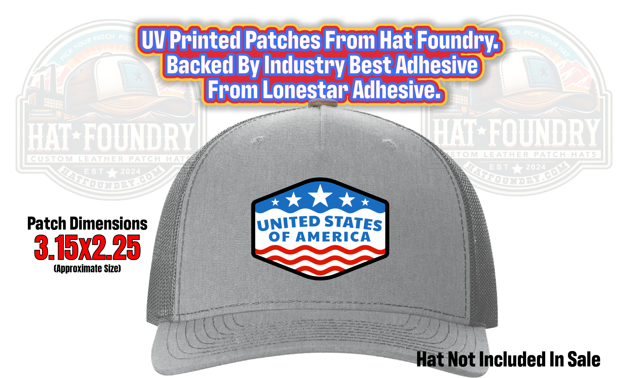 United States of America 250 Commemorative Hat Patch - Hat Foundry Mercantile