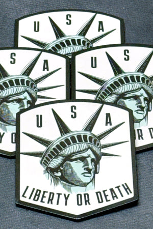 USA Liberty or Death Lady Liberty UV Printed Patch - Hat Foundry Mercantile