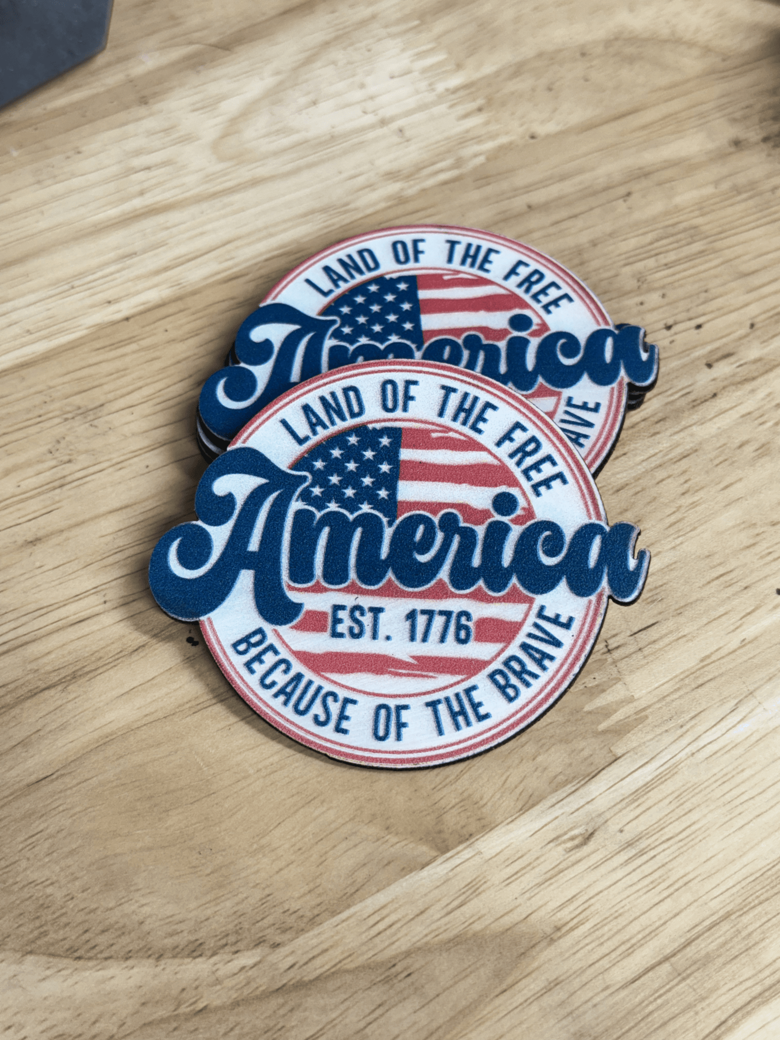 UV Printed America Land Of The Free Hat Patch - Hat Foundry Mercantile