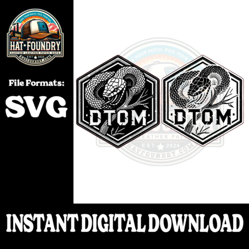 Don't Tread On Me DTOM SVG Hat Patches