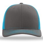 Richardson 112 Split - Charcoal / Neon Blue