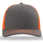 Richardson 112 Split - Charcoal / Neon Orange